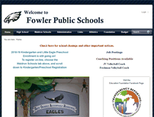 Tablet Screenshot of fowlerschools.net